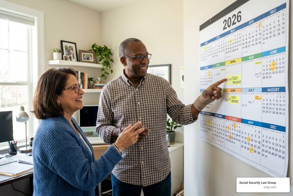 ssdi payment dates 2026 calendar with highlighted payment cycles - ssdi payment dates